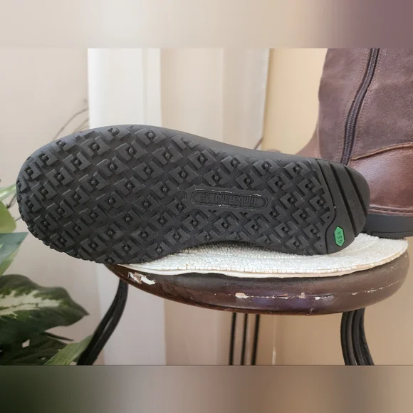 TIMBERLAND Tall Women's Brown Leather & Suede Riding Boots Siz.6 Like New. - Picture 7 of 8